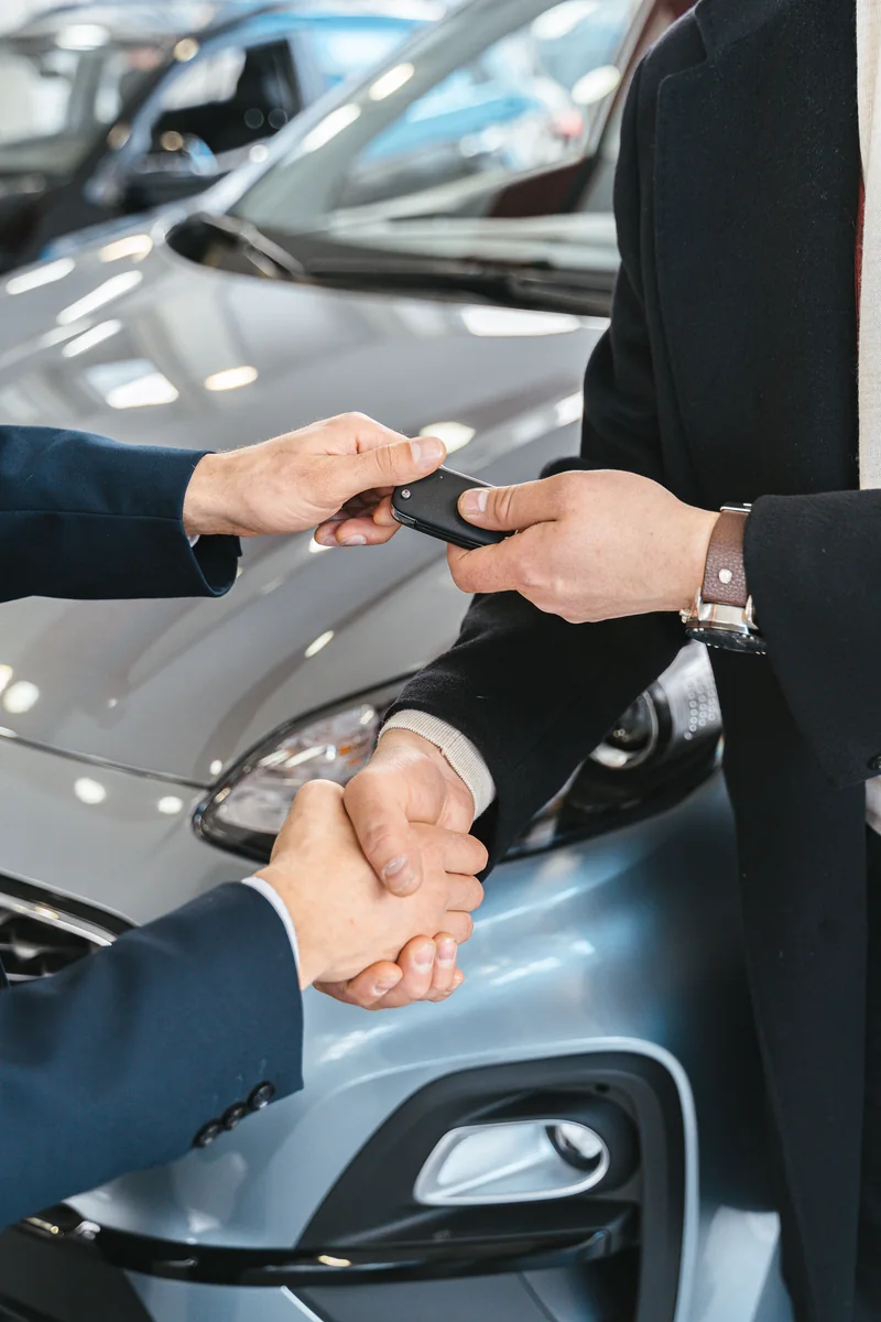 Car-key handover and handshake