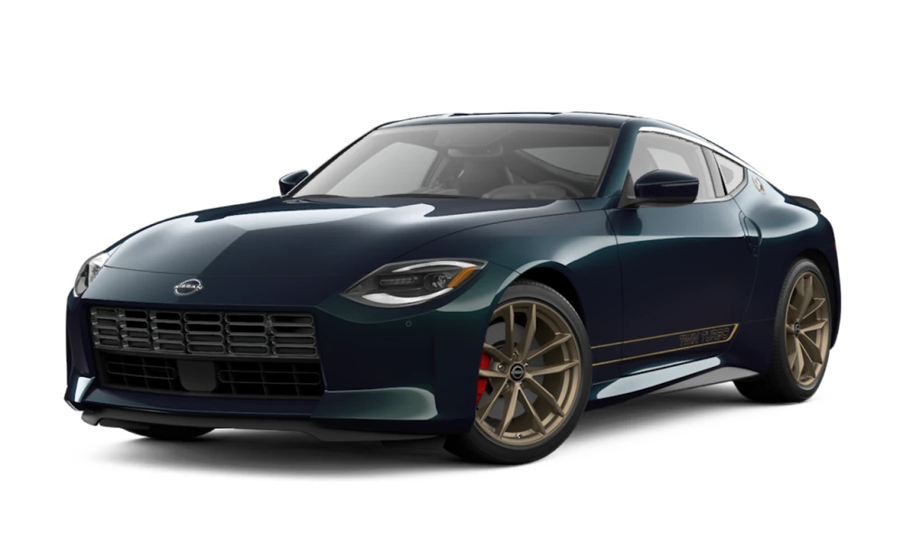 2026 Nissan Z in Midnight Purple, full vehicle front three-quarter view facing left